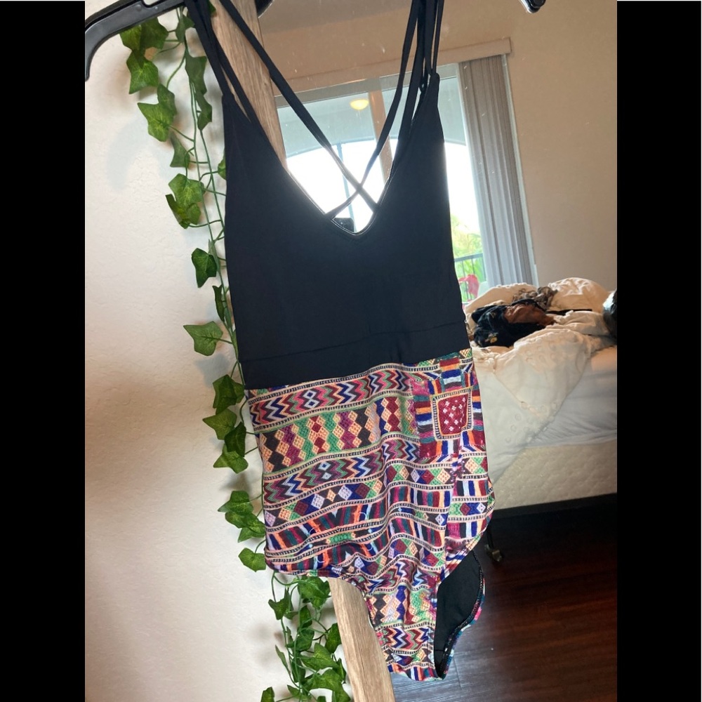 Roxy one piece multicolored bottomed bathing suit